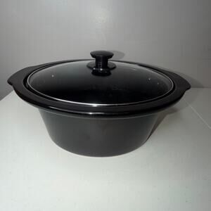 Crockpot 7 Quart Black Crock with clear lid Replacement lid & crock Slow Cooker